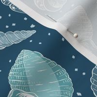 Seashells - blue