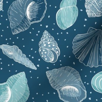 Seashells - blue