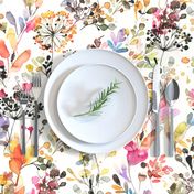 Wild grasses Watercolor floral Whimsical Nature Medium