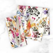 Wild grasses Watercolor floral Whimsical Nature Medium