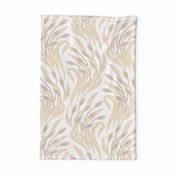 Waving Wheat Fields - Neo Art Deco - white - large scale