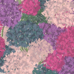 Hydrangea in Pink--Larger Scale