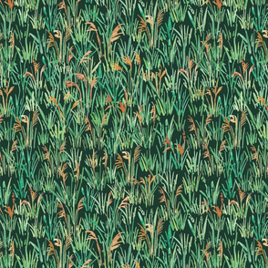 wild grass in watercolor