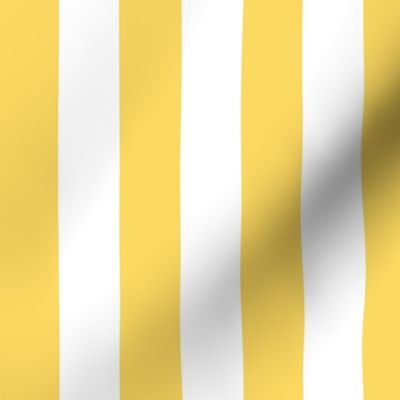 Large Pineapple Yellow Awning Stripe Pattern Vertical in White