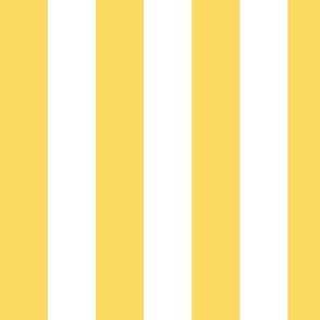 Large Pineapple Yellow Awning Stripe Pattern Vertical in White