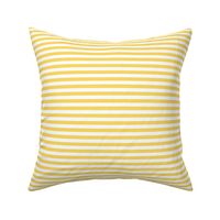 Pineapple Yellow Bengal Stripe Pattern Horizontal in White