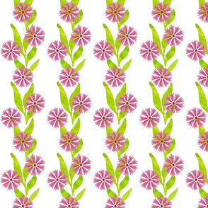 pink flowers - papercut 8   