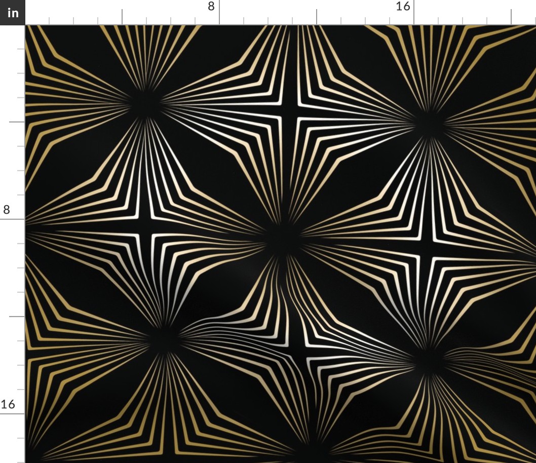 GEOMETRIC TILES - GOLD GRADIENT, LARGE SCALE