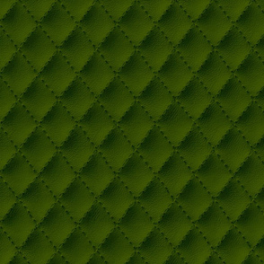 GREEN STITCHED LEATHER