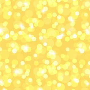 Sparkly Bokeh Pattern - Pineapple Yellow Color