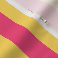 Large Pineapple Yellow Awning Stripe Pattern Vertical in Deep Pink