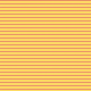 Small Pineapple Yellow Pin Stripe Pattern Horizontal in Deep Pink