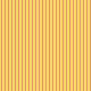 Small Pineapple Yellow Pin Stripe Pattern Vertical in Deep Pink