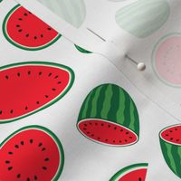 watermelons - white - summer fruit - LAD21