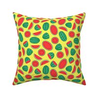 watermelons - yellow - summer fruit - LAD21