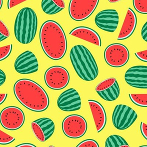 watermelons - yellow - summer fruit - LAD21
