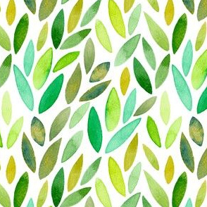 Watercolour Leaves | Greens