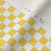 Checker Pattern - Pineapple Yellow and White