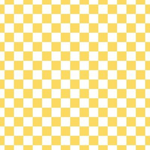 Checker Pattern - Pineapple Yellow and White
