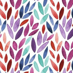 Watercolour Leaves | Jewel Tones
