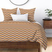 Bargello scallop waves brown orange small