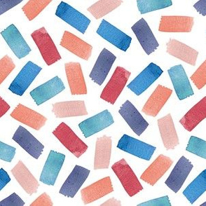 Watercolour Confetti | Coral and Blue