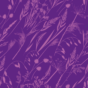 Grasses diagonal - purple - large