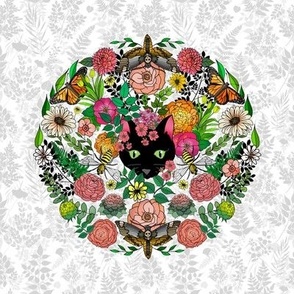 Garden Surprise Embroidery Template (White)