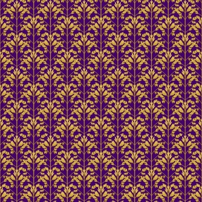 Grass Pattern 1 Gold  150 - Purple Small
