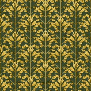 Grass Pattern 1 Gold  150 - Green Medium