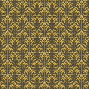 Grass Pattern 1 Gold  150 - Gray Small