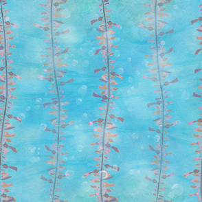 Kelp Pink and Blue Watercolor