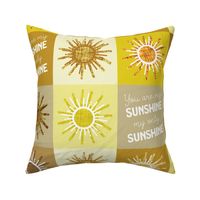 sunshine wholecloth 6" squares: yellows