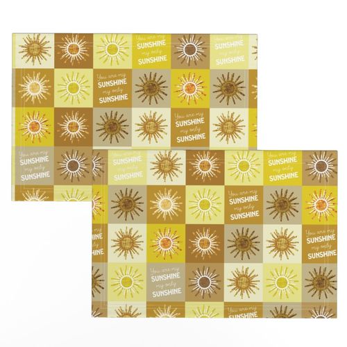 sunshine lovey 3" squares: yellows