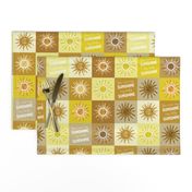 sunshine lovey 3" squares: yellows