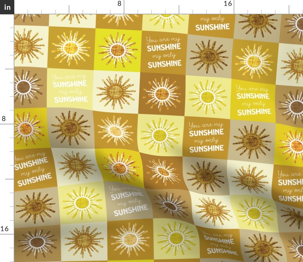 sunshine lovey 3" squares: yellows