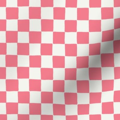 Pink checkerboard medium scale