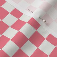 Pink checkerboard medium scale