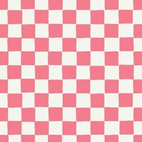 Pink checkerboard medium scale