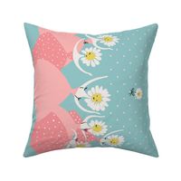 Dancing Daisies Border Print