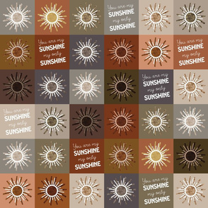 sunshine lovey 3" squares: browns