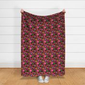 Strawberry Daisy Floral in  Brown