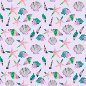 Seashells Pattern - Retro Pastel