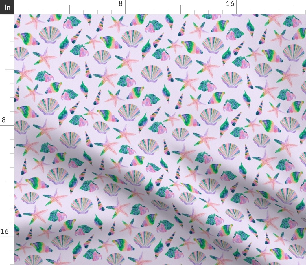 Seashells Pattern - Retro Pastel