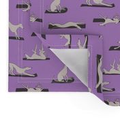 Doggy Yoga on Orchid Purple