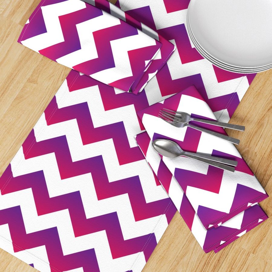 Purple to Pink Ombre Chevron