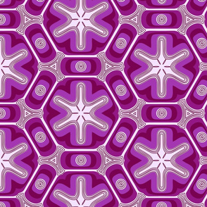 Psychedelic propeller floral - purple