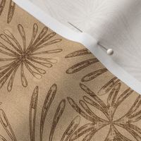 Antique Sepia Leafy Border