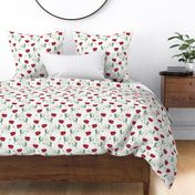 Red poppy lines // Normal Scale // White Background // Poppy Flowers // Wild Flowers // Red Poppy // Summer Time // Cotton // Bright Flowers