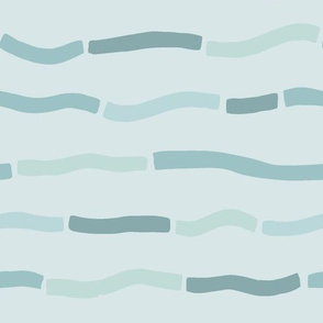 Gentle Water Waves on Saltwater Blue Abstract Stripes